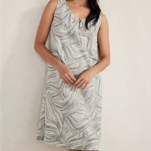 Haven Well Within Organic Cotton Linen Watercolor
Dress Size XS Green White